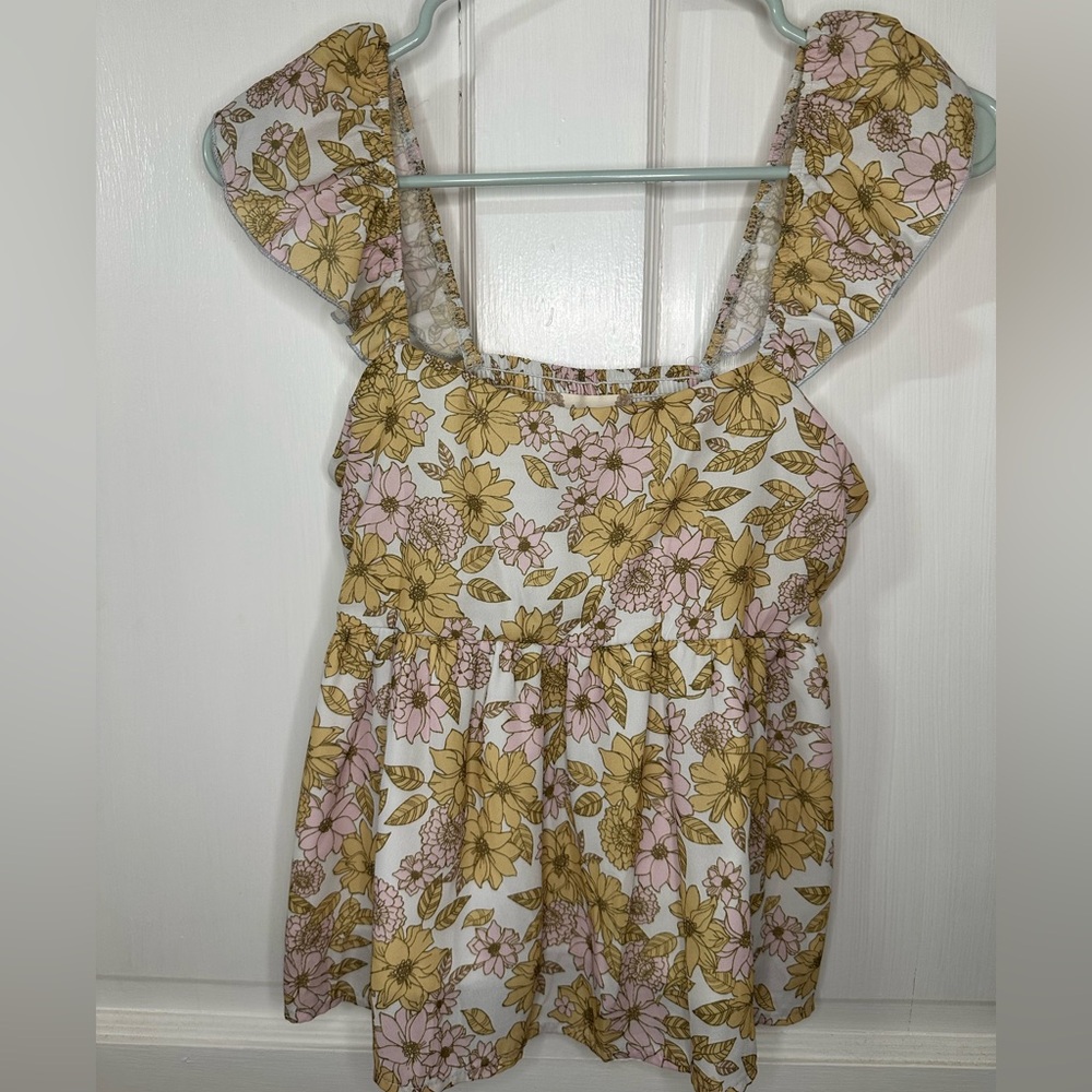 Altar'd State Yellow and Pink Floral Blouse - Picture 6 of 6